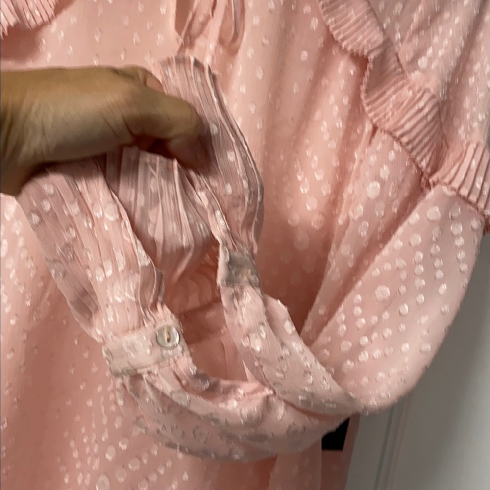 Semi-Sheer Ruffled Blouse - Picture 3 of 4